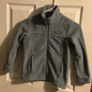 Columbia Boys Light Gray-Green Full-Zip Fleece Jacket